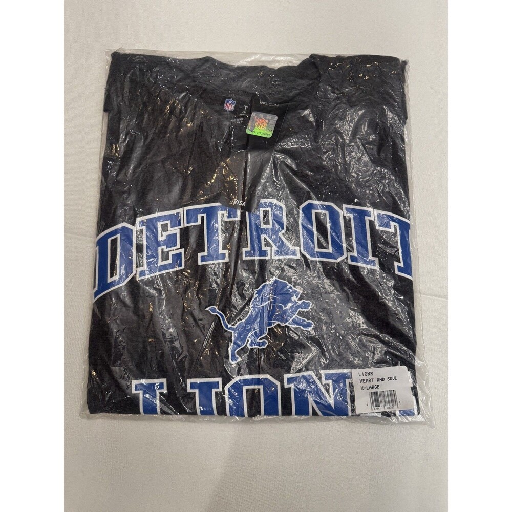 Detroit Lions NFL T-Shirt Mens XL Blue Honolulu Cotton Football Fan Apparel NEW